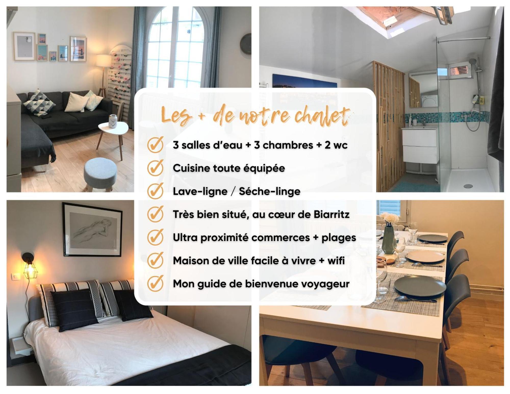 Chalet Basque 6 Couchages Centre Ville ビアリッツ エクステリア 写真